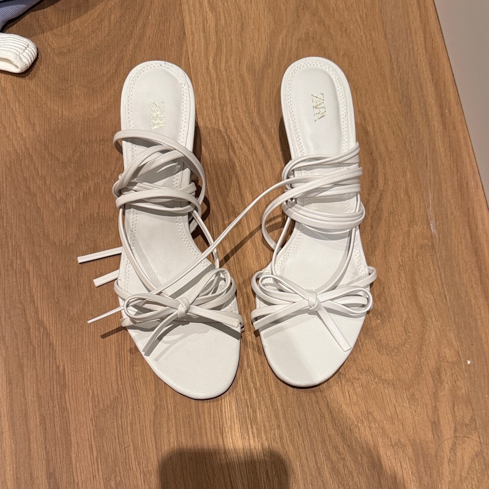Zara Cream Strappy Sandals